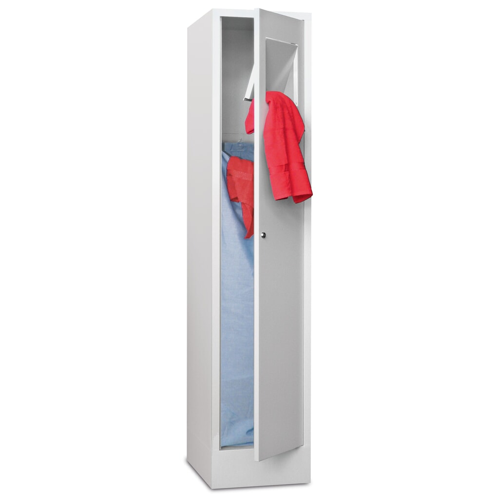 Armoire de collecte de linge sale PAVOY, H x l x P 1 850 x 400 x 500 mm, avec pieds, gris clair, gris clair Illustration du produit: Armoire de collecte de linge sale PAVOY, H x l x P 1 850 x 400 x 500 mm, avec pieds, gris clair, gris clair