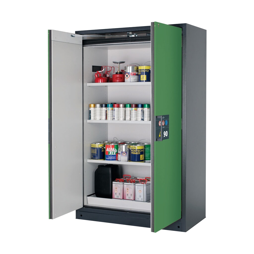 Armoire coupe-feu asecos® Q-PEGASUS / type 90, 3 tablettes, haut. x larg. x prof. 1 953 x 1 193 x 615 mm, vert réséda Illustration du produit: Armoire coupe-feu asecos® Q-PEGASUS / type 90, 3 tablettes, haut. x larg. x prof. 1 953 x 1 193 x 615 mm, vert réséda