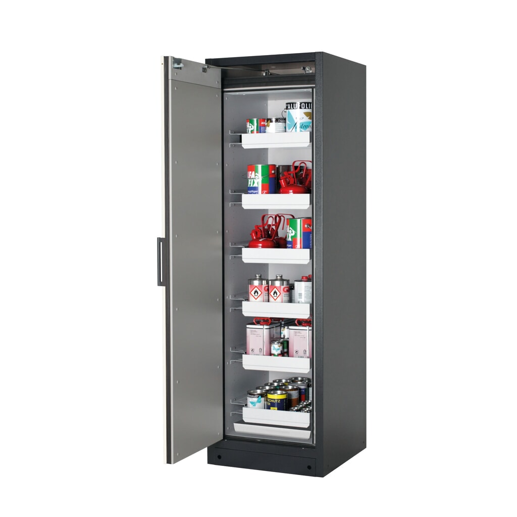 Armoire coupe-feu asecos® Q-PEGASUS / type 90, 6 cuves extractibles, haut. x larg. x prof. 1 953 x 599 x 615 mm, blanc pur Illustration du produit: Armoire coupe-feu asecos® Q-PEGASUS / type 90, 6 cuves extractibles, haut. x larg. x prof. 1 953 x 599 x 615 mm, blanc pur