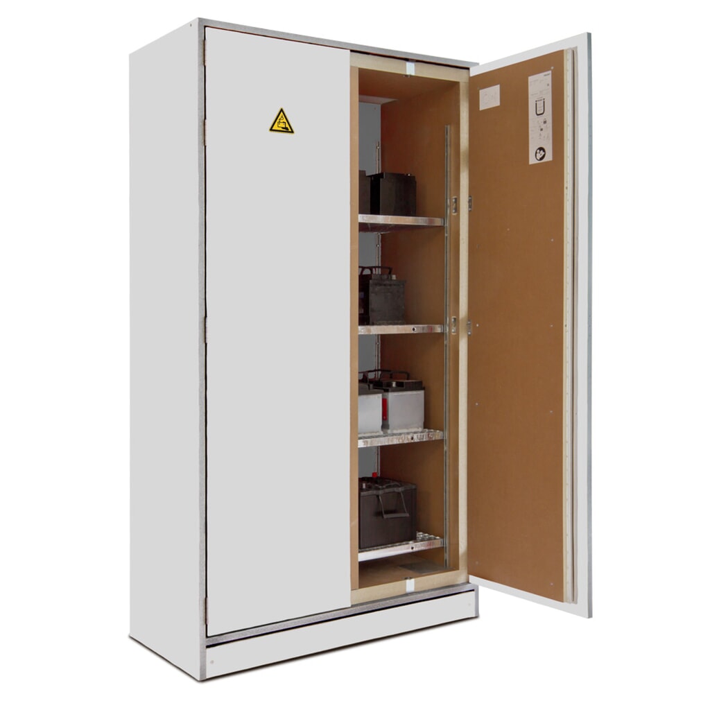 Steinbock® Batterie-armoire de sécurité pour batterie lithium-ions, 2 vantaux Illustration du produit: Steinbock® Batterie-armoire de sécurité pour batterie lithium-ions, 2 vantaux