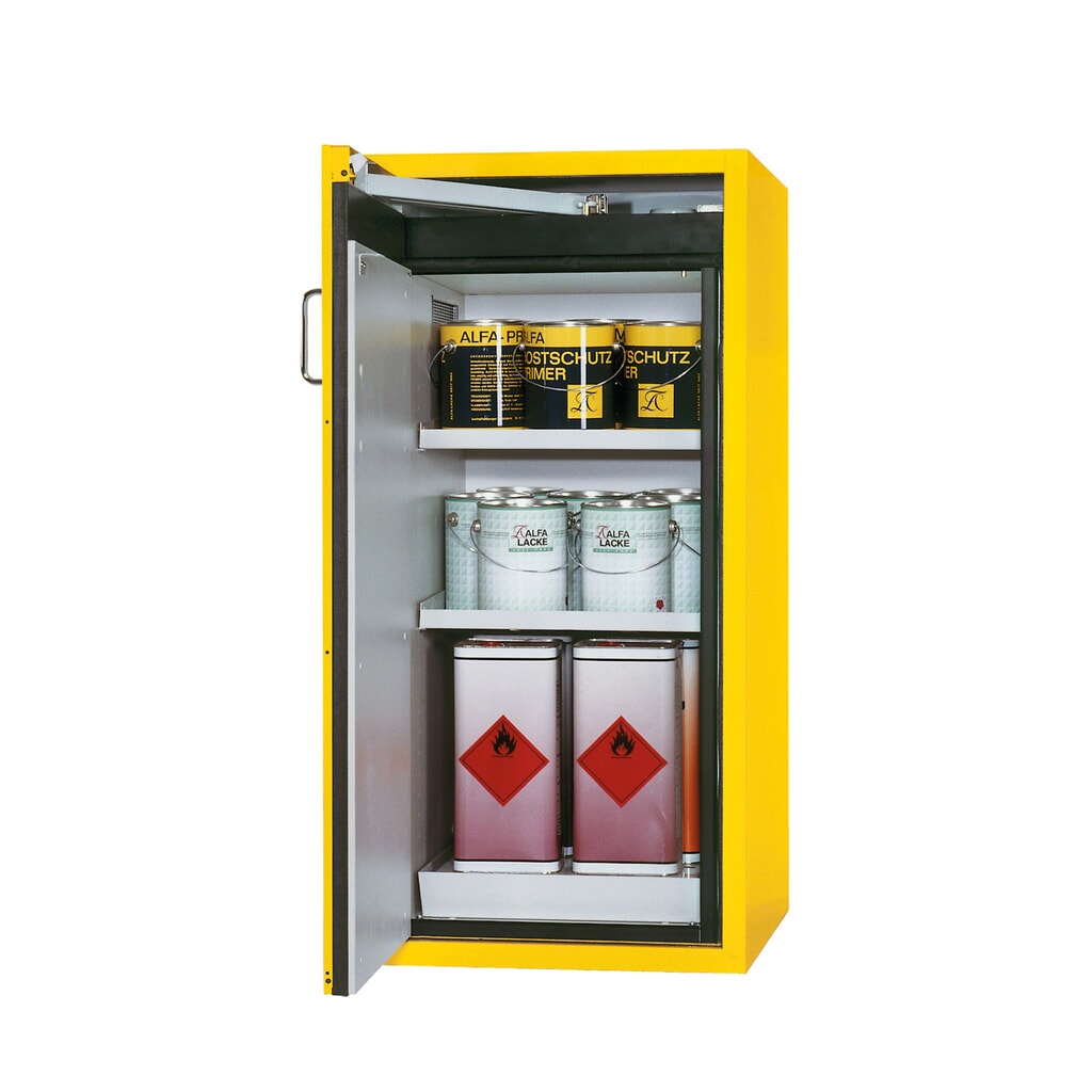 Illustration du produit: Armoire coupe-feu asecos® S-CLASSIC / type 90, haut. x larg. x prof. 1 298 x 600 x 615 mm, jaune d’or