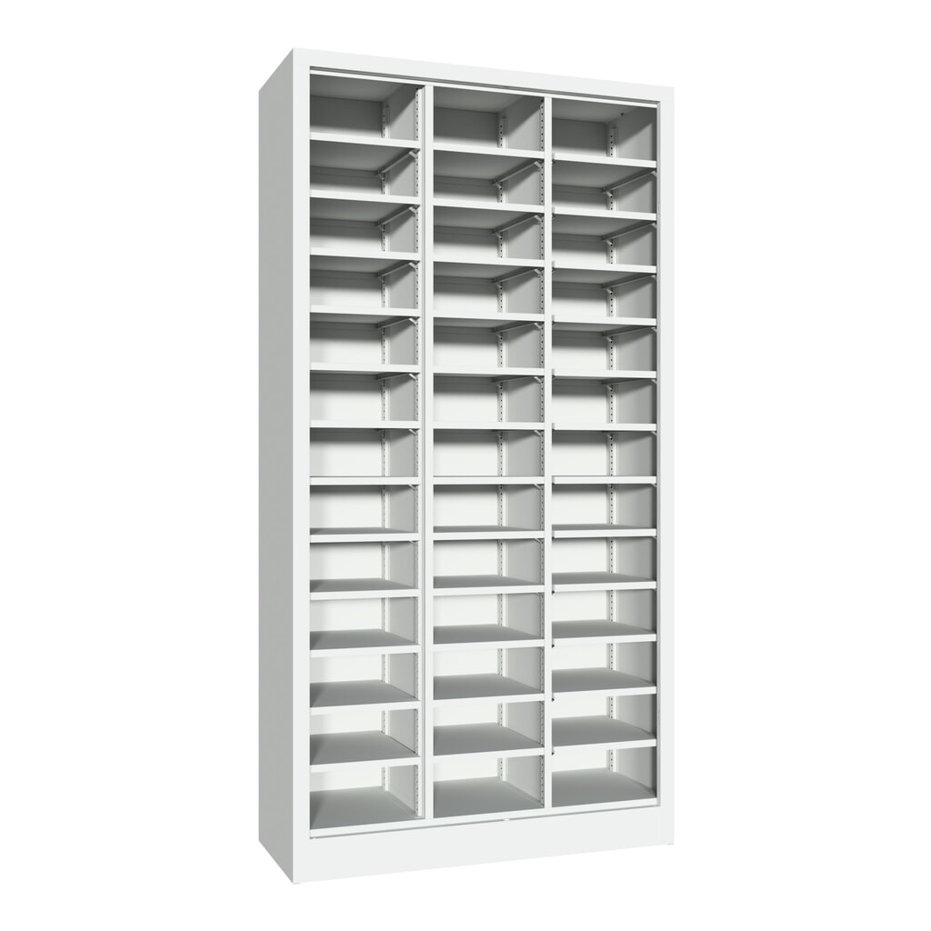 Armoire de tri PAVOY sans porte, 39 compartiments, gris clair Illustration du produit: Armoire de tri PAVOY sans porte, 39 compartiments, gris clair