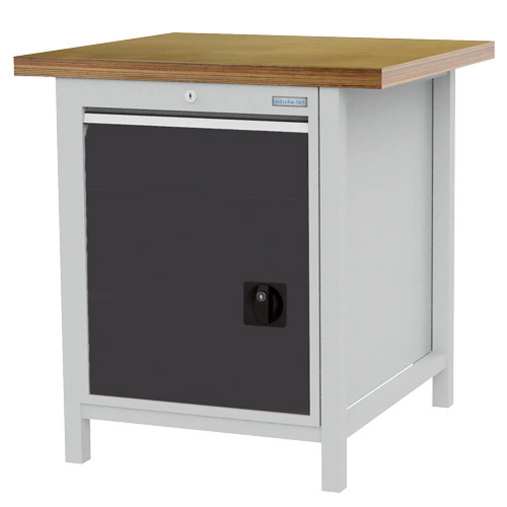 Illustration du produit: Armoire établi R 18-24 Bedrunka+Hirth, H x l x P 859 x 810 x 750 mm, gris clair, gris anthracite, 1 tiroir 1 x 150 mm, 1 porte battante 1 x 450 mm