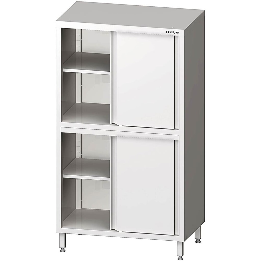Illustration du produit: Armoire haute Stalgast à portes coulissantes, 800x500x1800 mm, avec deux compartiments de rangement, soudée,