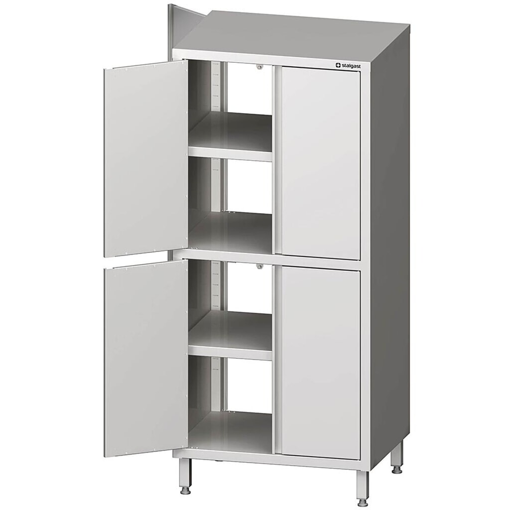 Illustration du produit: Armoire haute traversante Stalgast à portes battantes, 700x500x1800 mm, avec deux compartiments de rangement, soudée,