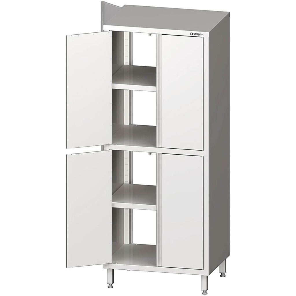 Illustration du produit: Armoire haute traversante Stalgast à portes battantes, 700x500x2000 mm, avec deux compartiments de rangement, soudée,