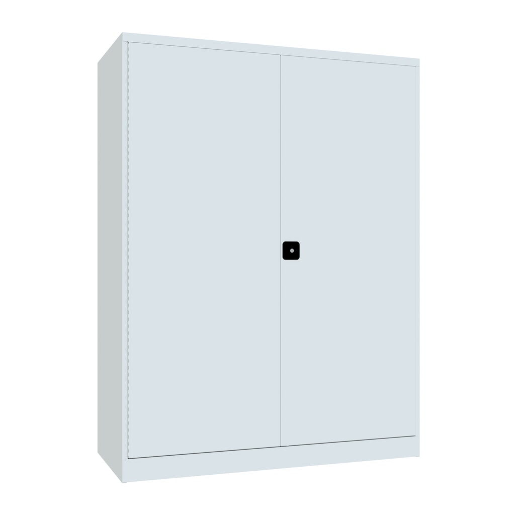 Illustration du produit: Armoire industrielle pour charges lourdes PAVOY Premium avec paroi intermédiaire, 8 tablettes, H x l x P 1 950 x 1 470 x 630 mm, gris clair, gris clair