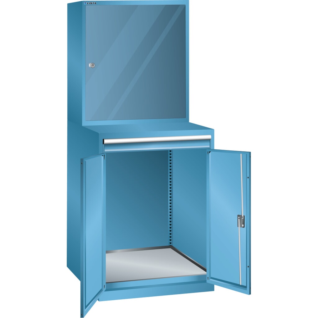 Illustration du produit: Armoire informatique LISTA 36x36E, (lxPxH) 717x725x1 700 mm, D/Schuko, bleu clair