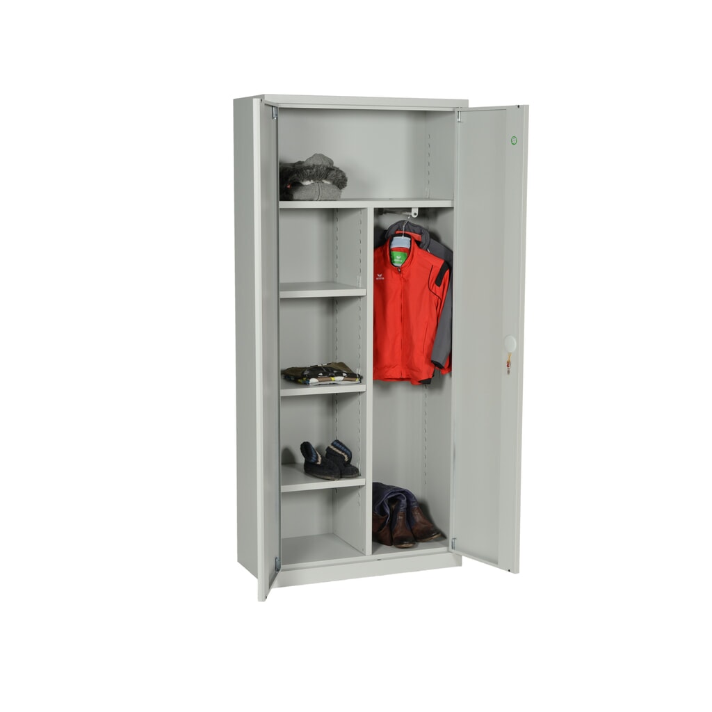 CEHA Armoire d’appoint avec tringle à vêtements, étagère à couvre-chef et 3 tablettes 4,5 HC, HxlxP 1 800 x 800 x 380 mm N° de l'image du produit 3 : CEHA Armoire d’appoint avec tringle à vêtements, étagère à couvre-chef et 3 tablettes 4,5 HC, HxlxP 1 800 x 800 x 380 mm