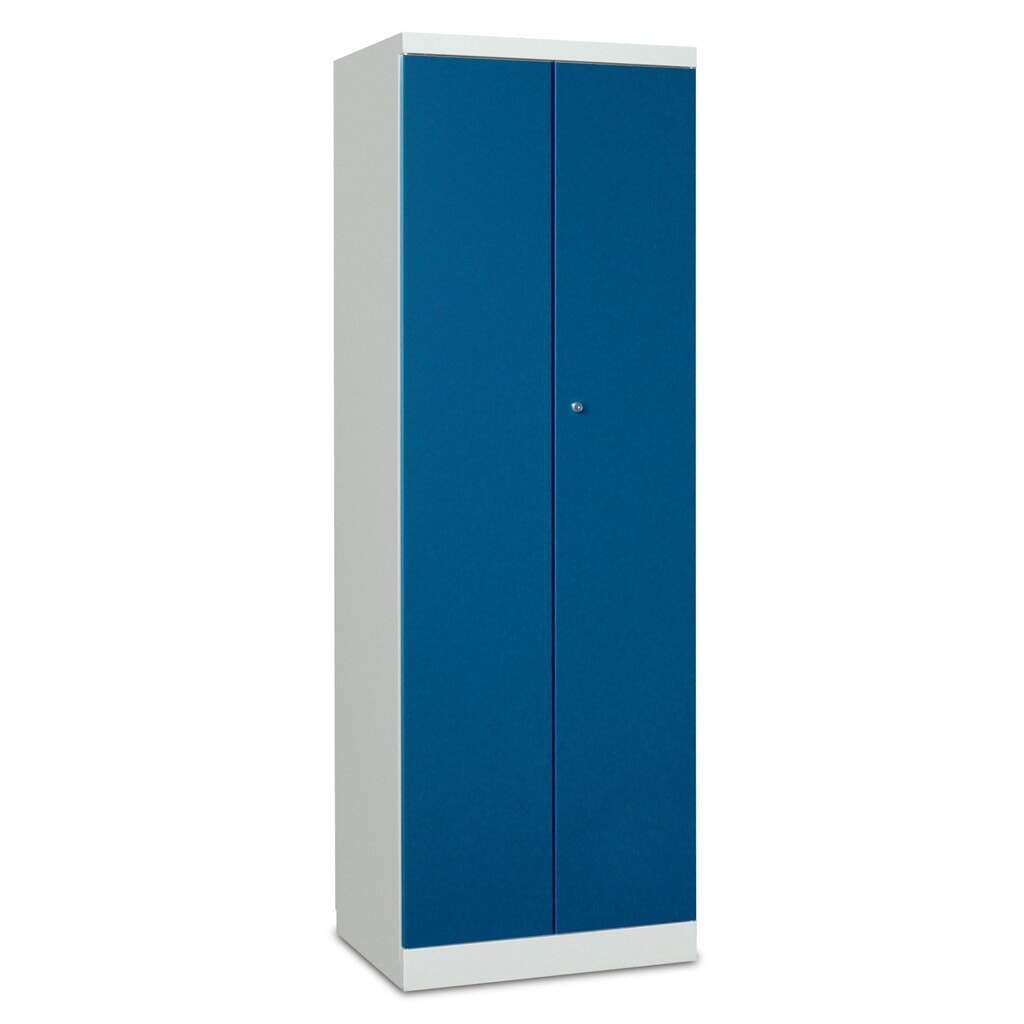 N° de l'image du produit 2 : Armoire-penderie PAVOY avec portes battantes, H x l x P 1 800 x 600 x 500, fermeture centralisée, rouge feu, gris clair