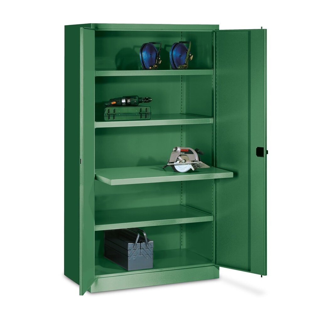 N° de l'image du produit 2 : Armoire pour charges lourdes PAVOY Premium, 3 tablettes + tiroirs 3 x 175 mm, bleu clair, gris clair