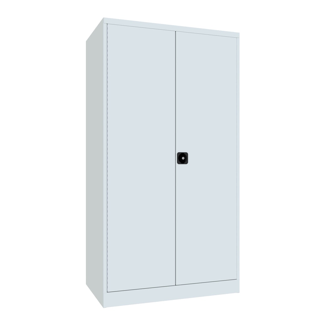Illustration du produit: Armoire pour charges lourdes PAVOY Premium avec paroi intermédiaire, 8 tablettes, gris clair, gris clair