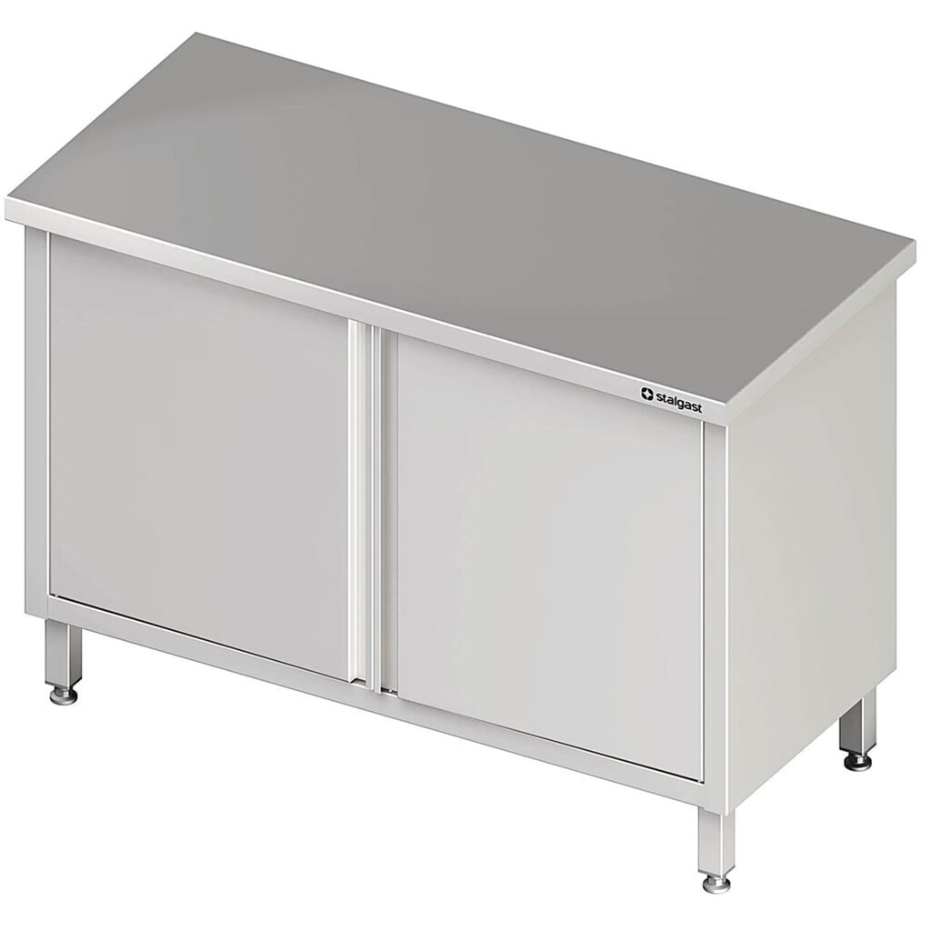 Armoire traversante Stalgast à portes battantes, 800x600x850 mm, sans rebord, soudée Illustration du produit: Armoire traversante Stalgast à portes battantes, 800x600x850 mm, sans rebord, soudée