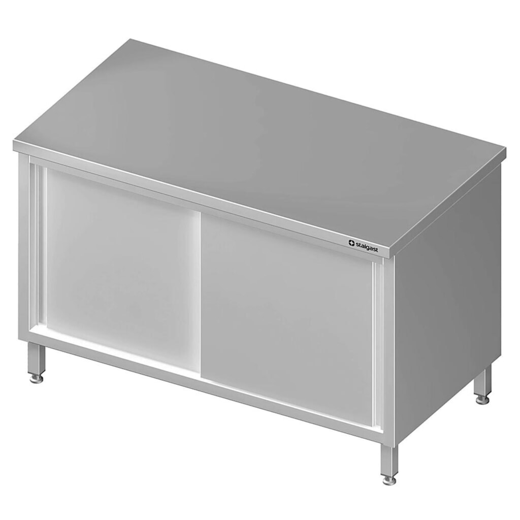 Illustration du produit: Armoire traversante Stalgast à portes coulissantes, 800x600x850 mm, sans rebord, soudée