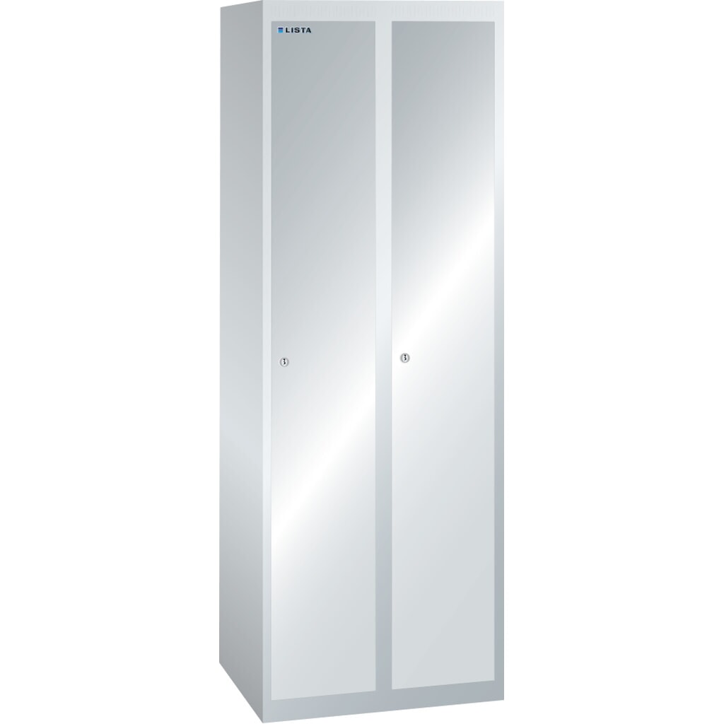 Illustration du produit: Armoire-vestiaire LISTA, (PxH) 500x1 700 mm, sans sous-structure, 2 compartiments, dispositif de fermeture