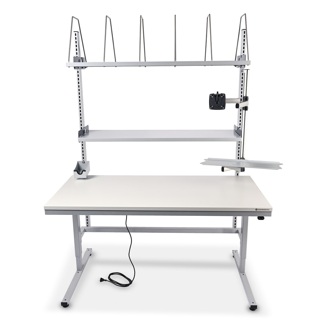 Illustration du produit: HEMMDAL table d’emballage à hauteur réglable électriquement ERGO 2, kit complet, capacité de charge 200 kg, H x l x P 720-1 220 x 1 600 x 750 mm