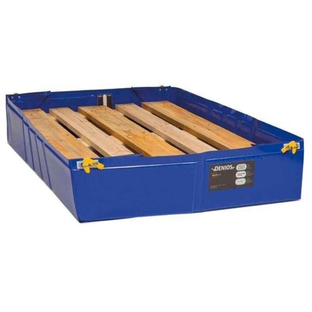 Illustration du produit: Denios bac de rétention réutilisable pliable en plastique, volume de 300 l, H x l x P 225 x 1240 x 1240 mm