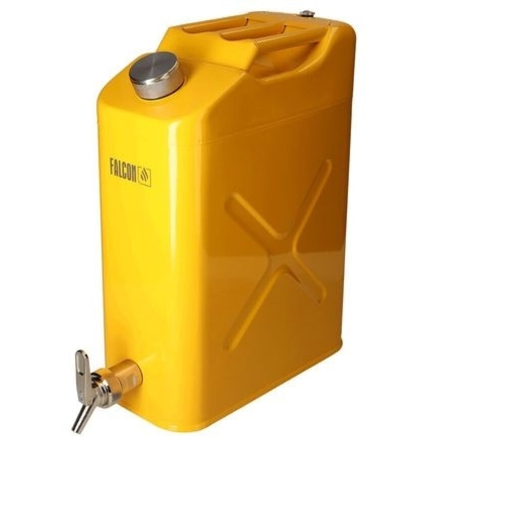 Illustration du produit: Denios bidon de sécurité FALCON en acier peint, avec robinet doseur de précision, EPDM, 20 l