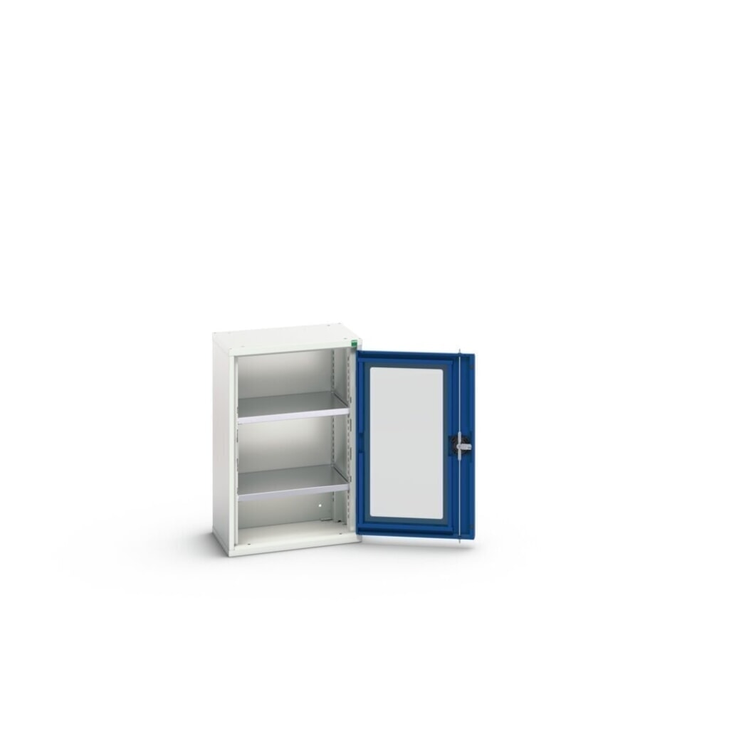 N° de l'image du produit 3 : bott verso Armoire d’appoint avec porte transparente, avec 2 tablettes, lxPxH : 525 x 350 x 800 mm