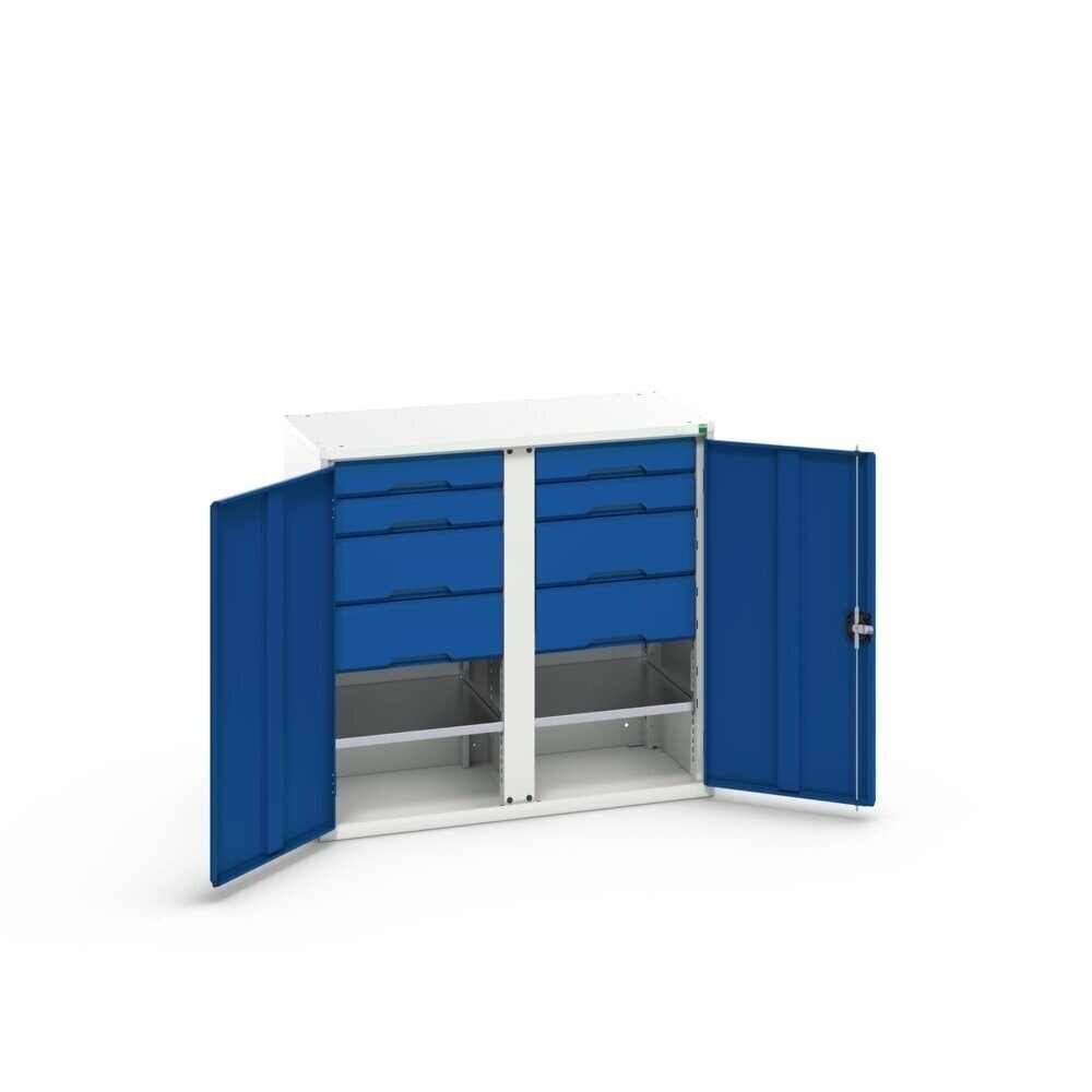 N° de l'image du produit 3 : bott verso Armoire d’appoint avec tiroirs, avec 2 tablettes et 8 tiroirs, lxPxH : 1 050 x 550 x 1 000 mm