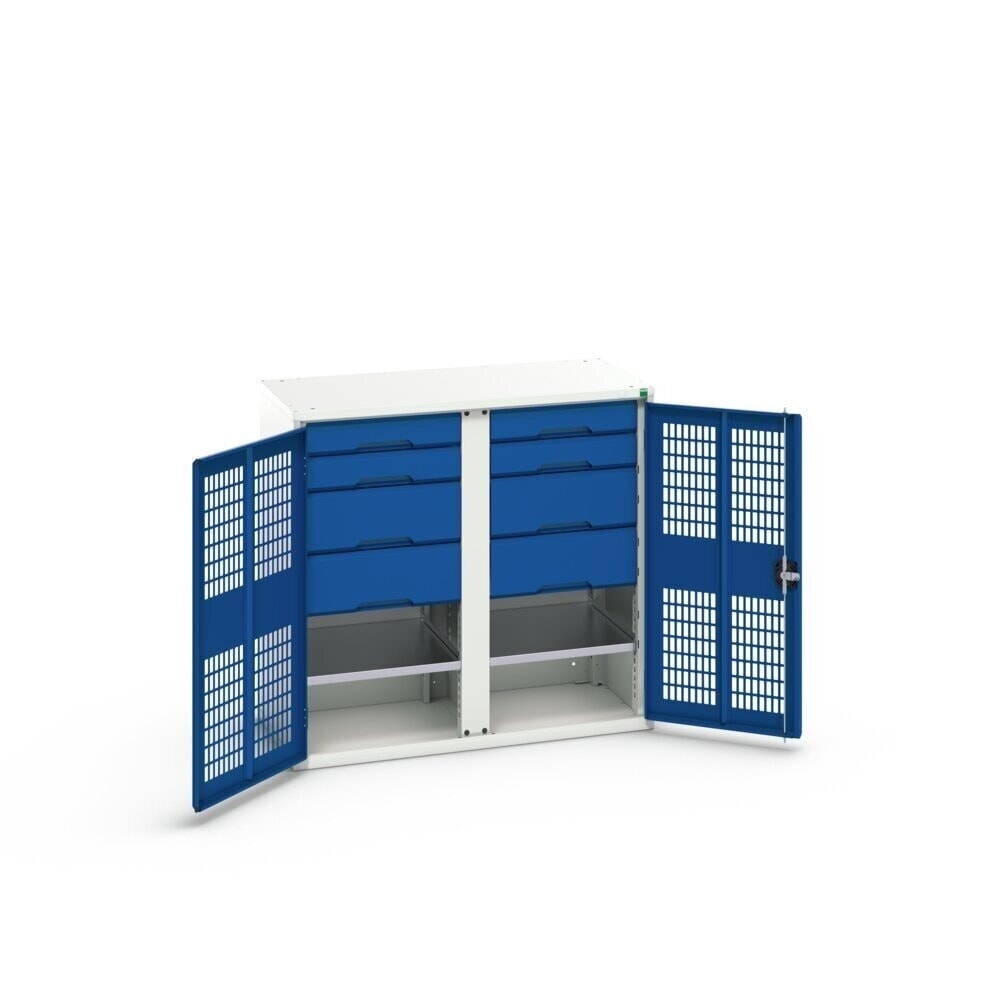 N° de l'image du produit 2 : bott verso Armoire-penderie avec ventilation, avec 2 tablettes, 8 tiroirs, paroi de séparation, lxPxH : 1050 x 550 x 1 000 mm