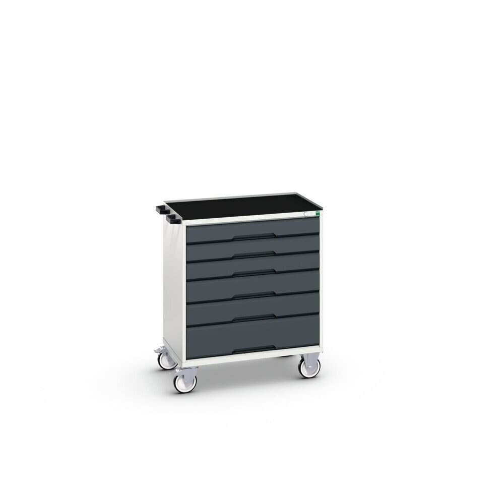 N° de l'image du produit 2 : bott verso Chariot d’atelier, avec 6 tiroirs et rebord anti-chute, lxPxH : 800 x 550 x 965 mm