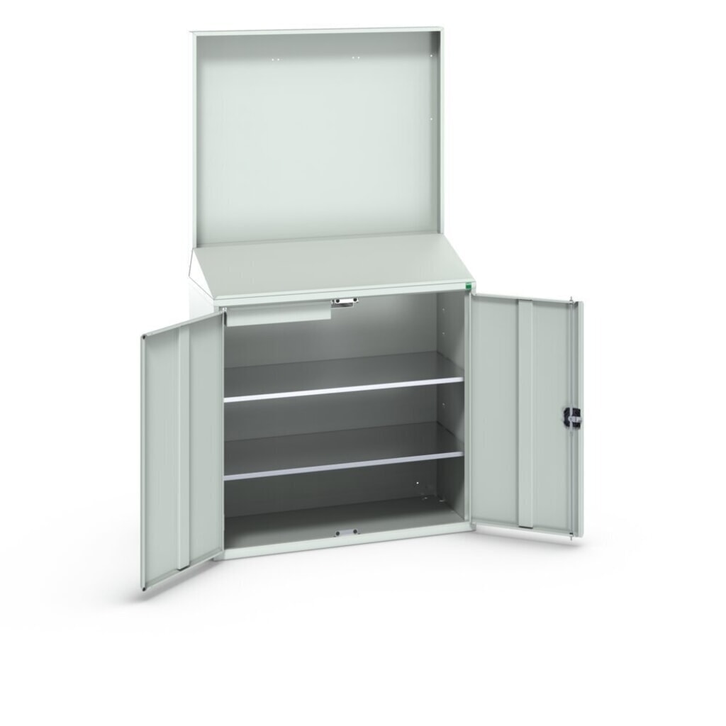 N° de l'image du produit 2 : bott Pupitre verso Economy avec paroi arrière lisse, avec 2 tablettes, 1 tiroir, lxPxH : 1 050 x 550 x 2 000 mm