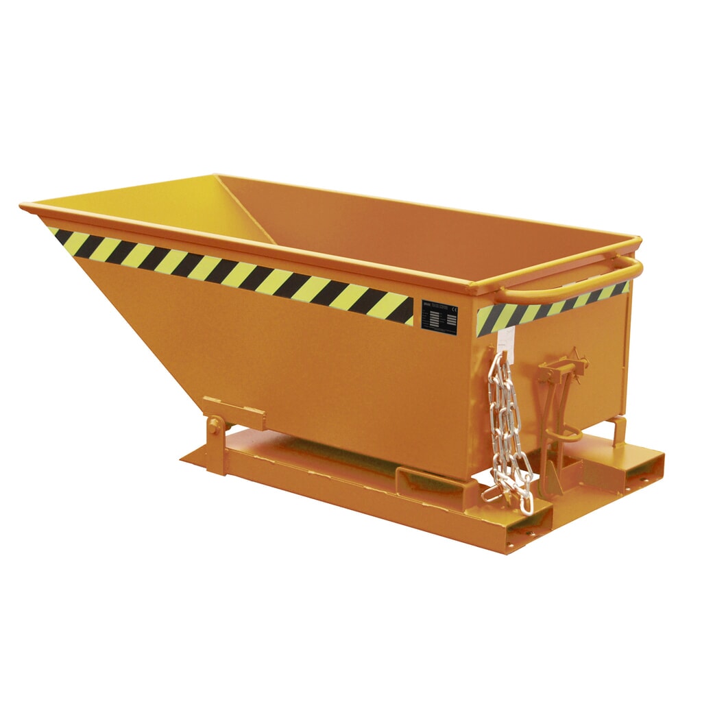 Bauer® Benne basculante, benne basse, peinte, volume 0,25 m³, RAL 2000 orangé jaune Illustration du produit: Bauer® Benne basculante, benne basse, peinte, volume 0,25 m³, RAL 2000 orangé jaune