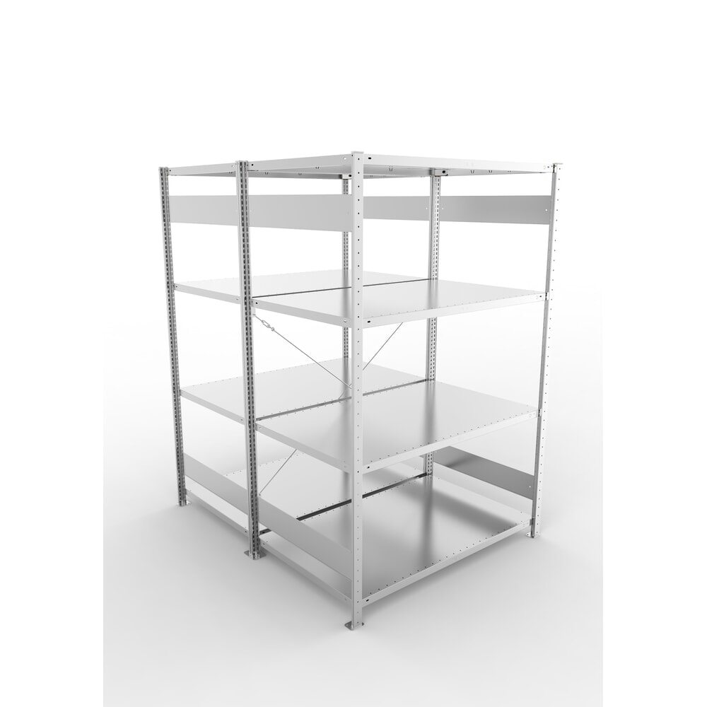 N° de l'image du produit 2 : Rayonnage grande portée META, bilatéral, TB, galvanisé, H x l x P 3 000 x 1 300 x 800 mm