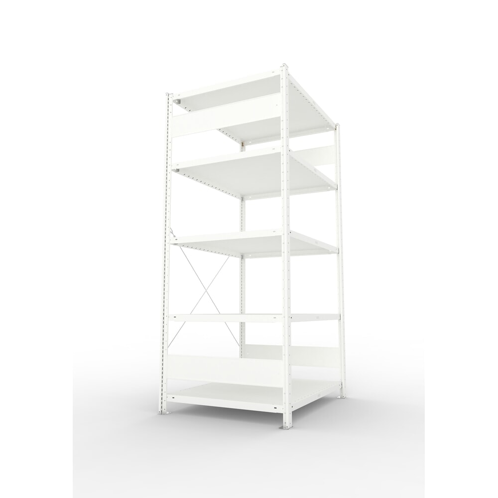 N° de l'image du produit 3 : Rayonnage à tablettes META système enfichable, TB, FL 230 kg, gris clair, H x l x P 2 000 x 1 300 x 300 mm