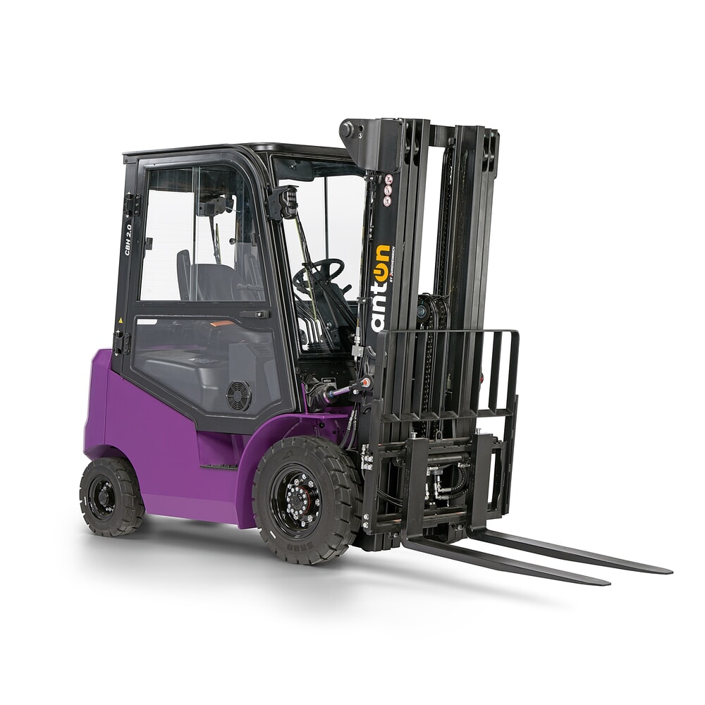 N° de l'image du produit 7 : AntOn by Jungheinrich chariot élévateur électrique CBH 2.0 avec mât télescopique triple, hauteur de levage 4 800 mm, capacité de charge 2 000 kg, cabine intempéries Comfort, y compris chargeur externe 80 V, 100 A, CEE, 5 broches