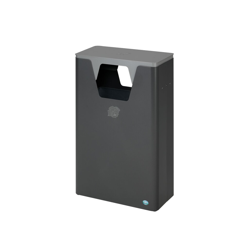 Illustration du produit: Collecteur de recyclage VAR® WSG 82, pour l’extérieur, avec 2 batteries rechargeables, volume 60 litres, gris clair