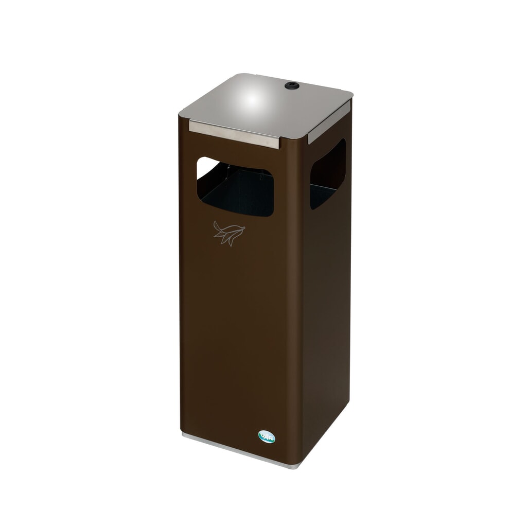 Collecteur de recyclage VAR® WSG 25R, pour l’extérieur, avec 3 batteries rechargeables, volume 22 litres, brun sépia Illustration du produit: Collecteur de recyclage VAR® WSG 25R, pour l’extérieur, avec 3 batteries rechargeables, volume 22 litres, brun sépia