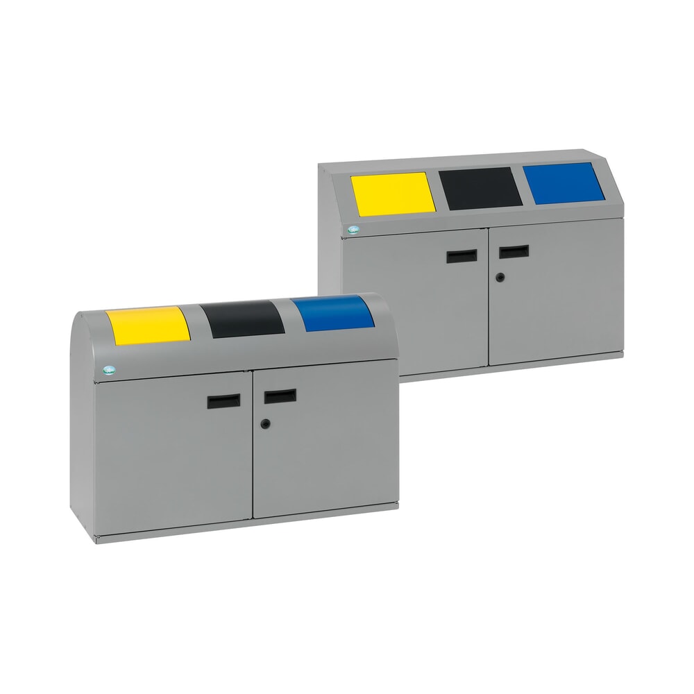 N° de l'image du produit 4 : Collecteur de recyclage VAR® WSS 50, avec 3 moteurs de pré-étirage et trappes d’insertion à fermeture automatique, tête arrondie, argent