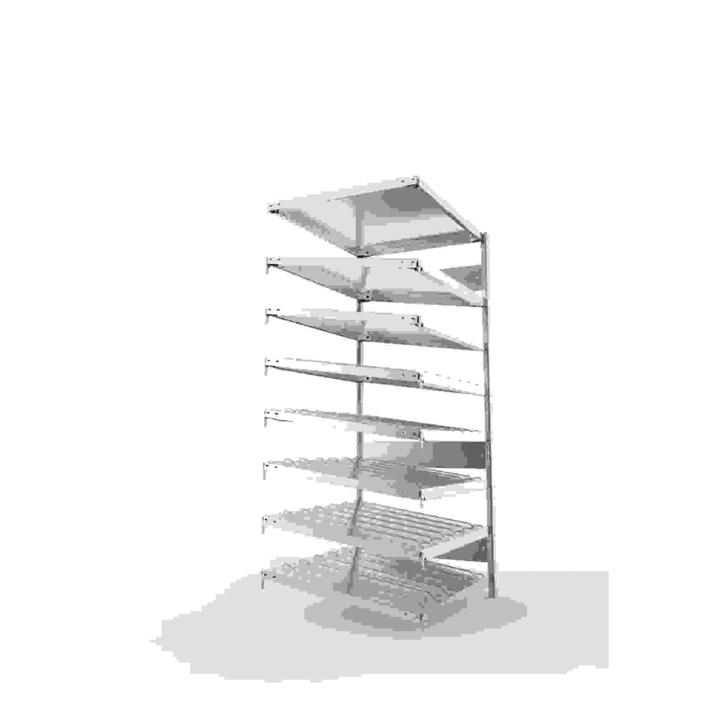 N° de l'image du produit 2 : Rayonnage dynamique pour palettes META TA, unilatéral, avec tablettes, profondeur 800 mm