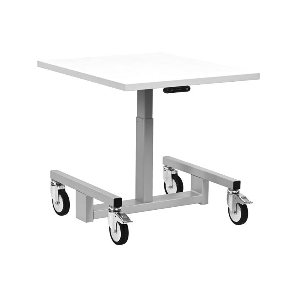Illustration du produit: Rocholz Höhenverstellbarer Packtisch, elektrisch, mobil, HxBxT 554–854 mm x 700 mm x 800 mm
