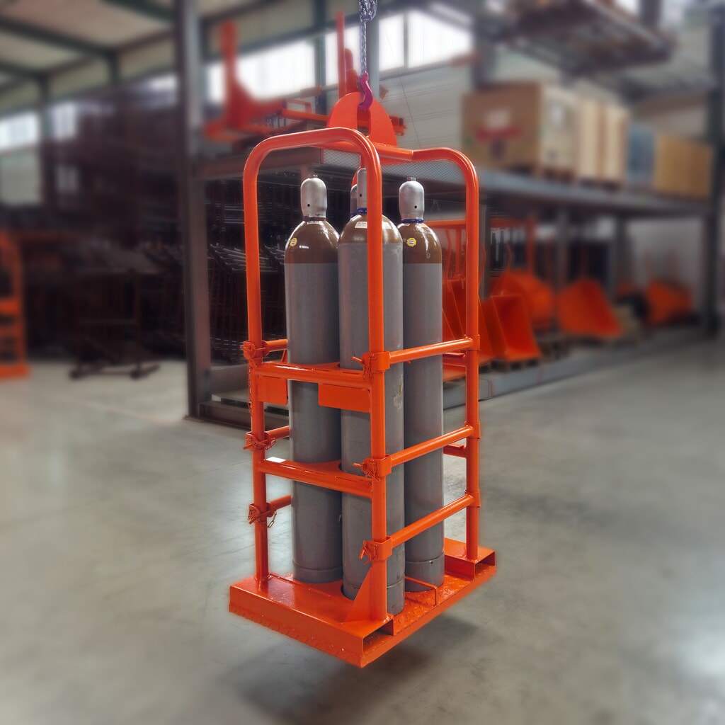 Panier pour bouteilles de gaz Eichinger®, 4 bouteilles ø 250 mm, orangé pur N° de l'image du produit 4 : Panier pour bouteilles de gaz Eichinger®, 4 bouteilles ø 250 mm, orangé pur