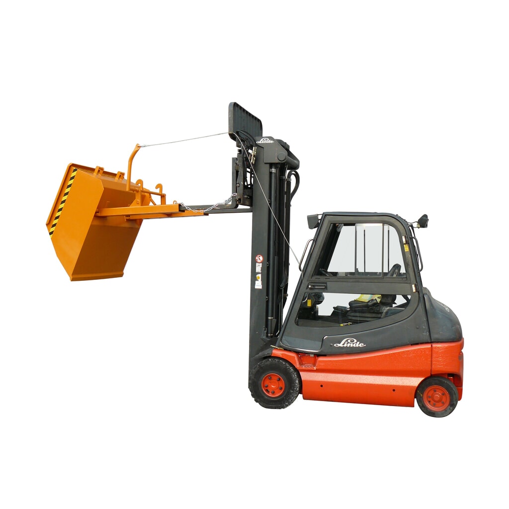 Eichinger® Pelle godet avec passage de fourche pour chariot élévateur, 1 500 kg, 300 litres orangé pur N° de l'image du produit 6 : Eichinger® Pelle godet avec passage de fourche pour chariot élévateur, 1 500 kg, 300 litres orangé pur