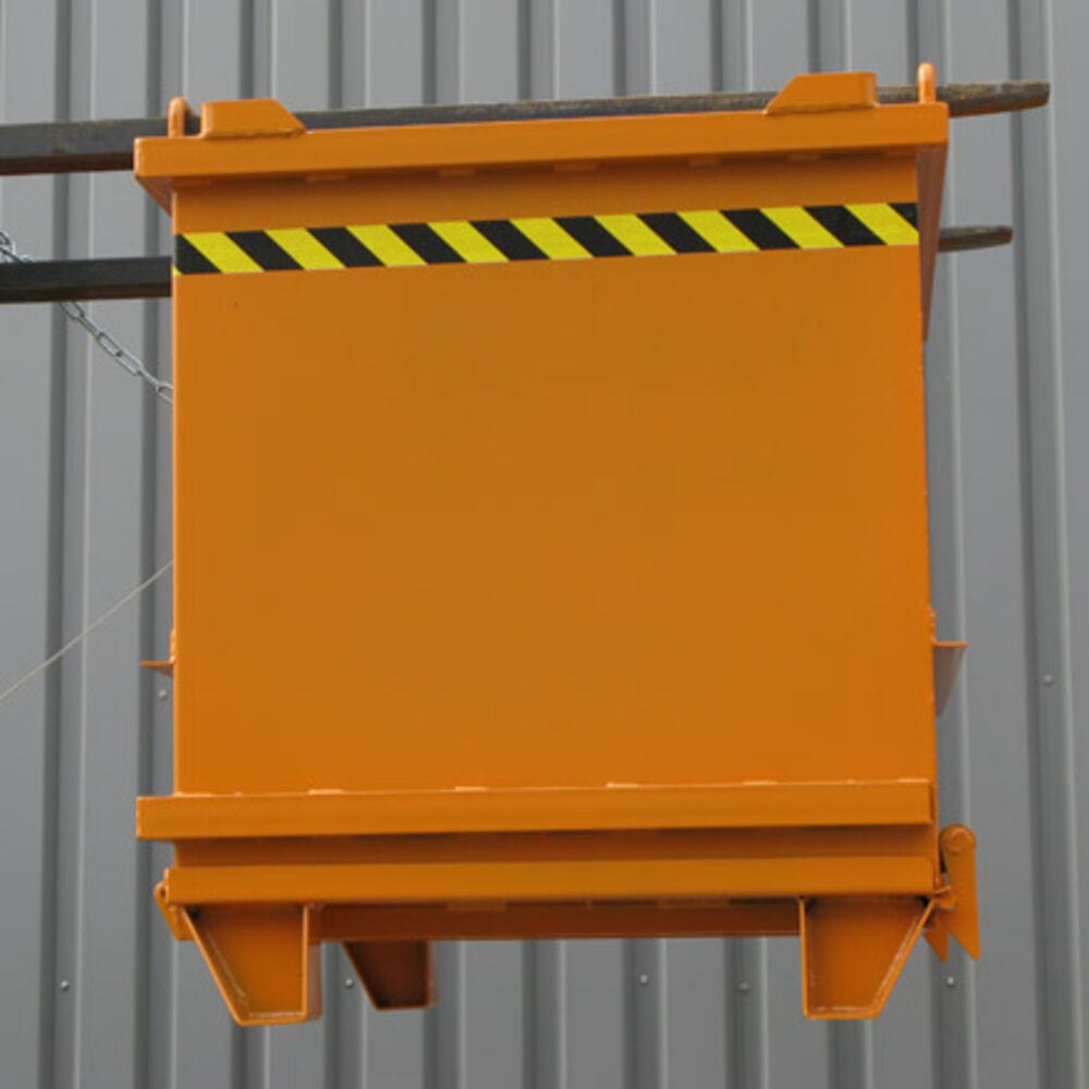 N° de l'image du produit 3 : Eichinger® Conteneur pour matériaux de construction à fond basculant, 1 000 kg, 300 litres orangé pur