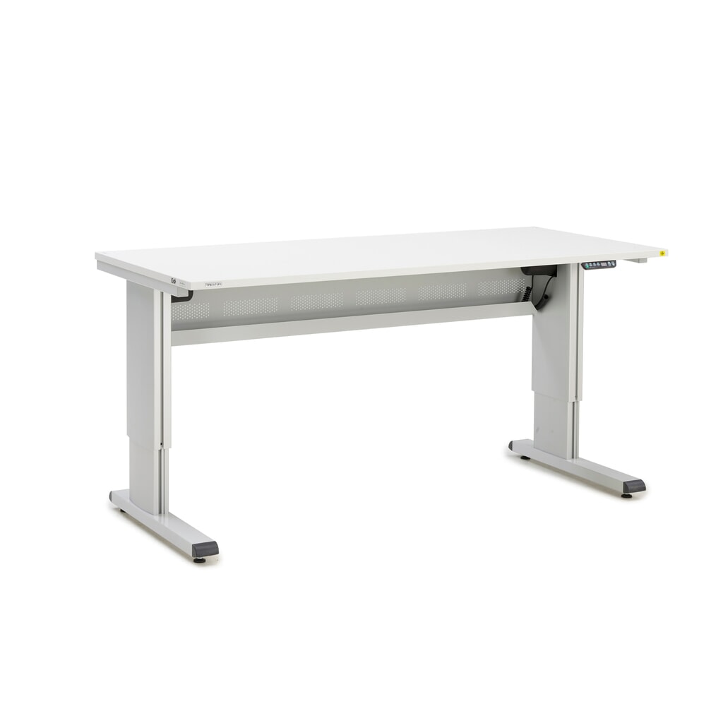 Table de travail TRESTON WB, ESD, réglage électrique de la hauteur, lxP 1 800 x 800 mm, avec cache-câbles Illustration du produit: Table de travail TRESTON WB, ESD, réglage électrique de la hauteur, lxP 1 800 x 800 mm, avec cache-câbles