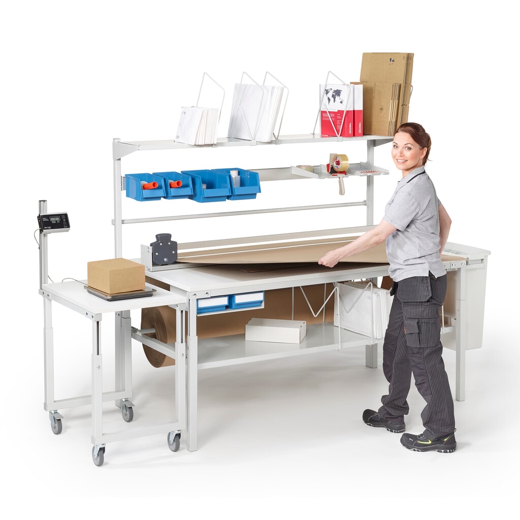 TRESTON Table d'emballage, type TPB, réglage manuel de la hauteur 650 - 900 mm N° de l'image du produit 4 : TRESTON Table d'emballage, type TPB, réglage manuel de la hauteur 650 - 900 mm