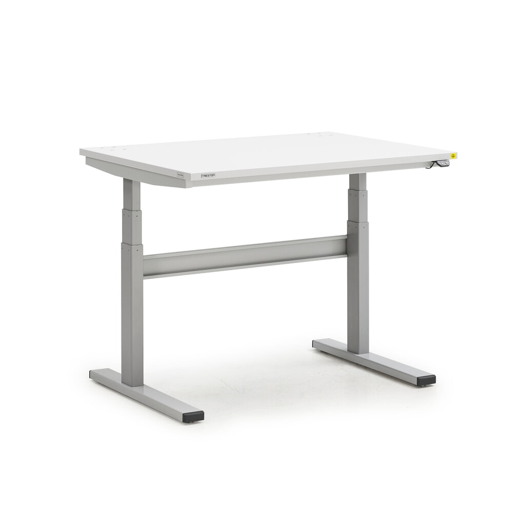 Table de travail TRESTON TED, ESD, réglage électrique de la hauteur, HxlxP 630-1 270 x 1 100 x 800 mm Illustration du produit: Table de travail TRESTON TED, ESD, réglage électrique de la hauteur, HxlxP 630-1 270 x 1 100 x 800 mm