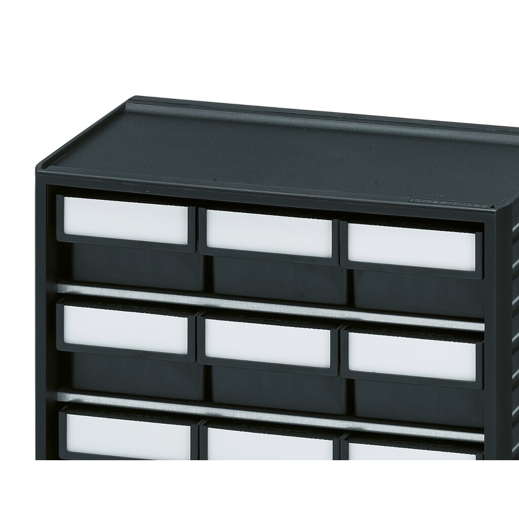 Système de rangement pour petites pièces TRESTON, ESD, 12 tiroirs, dimensions du cadre HxlxP 290 x 310 x 180 mm N° de l'image du produit 4 : Système de rangement pour petites pièces TRESTON, ESD, 12 tiroirs, dimensions du cadre HxlxP 290 x 310 x 180 mm