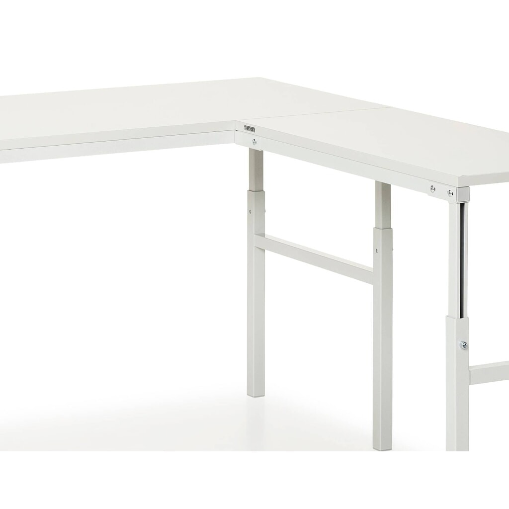Table d’angle d’appoint pour système de poste de travail, réglable en hauteur, capacité de charge 150 kg, l x P 1 000 x 500 mm N° de l'image du produit 3 : Table d’angle d’appoint pour système de poste de travail, réglable en hauteur, capacité de charge 150 kg, l x P 1 000 x 500 mm