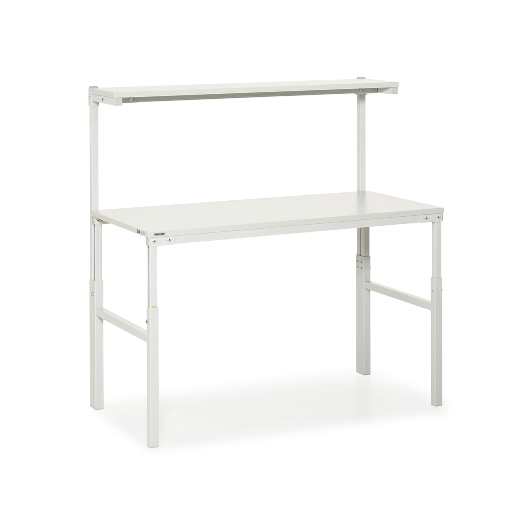TRESTON Table de travail avec tablette surélevée, réglable en hauteur, capacité de charge 300 kg, lxP 1 500 x 900 mm Illustration du produit: TRESTON Table de travail avec tablette surélevée, réglable en hauteur, capacité de charge 300 kg, lxP 1 500 x 900 mm