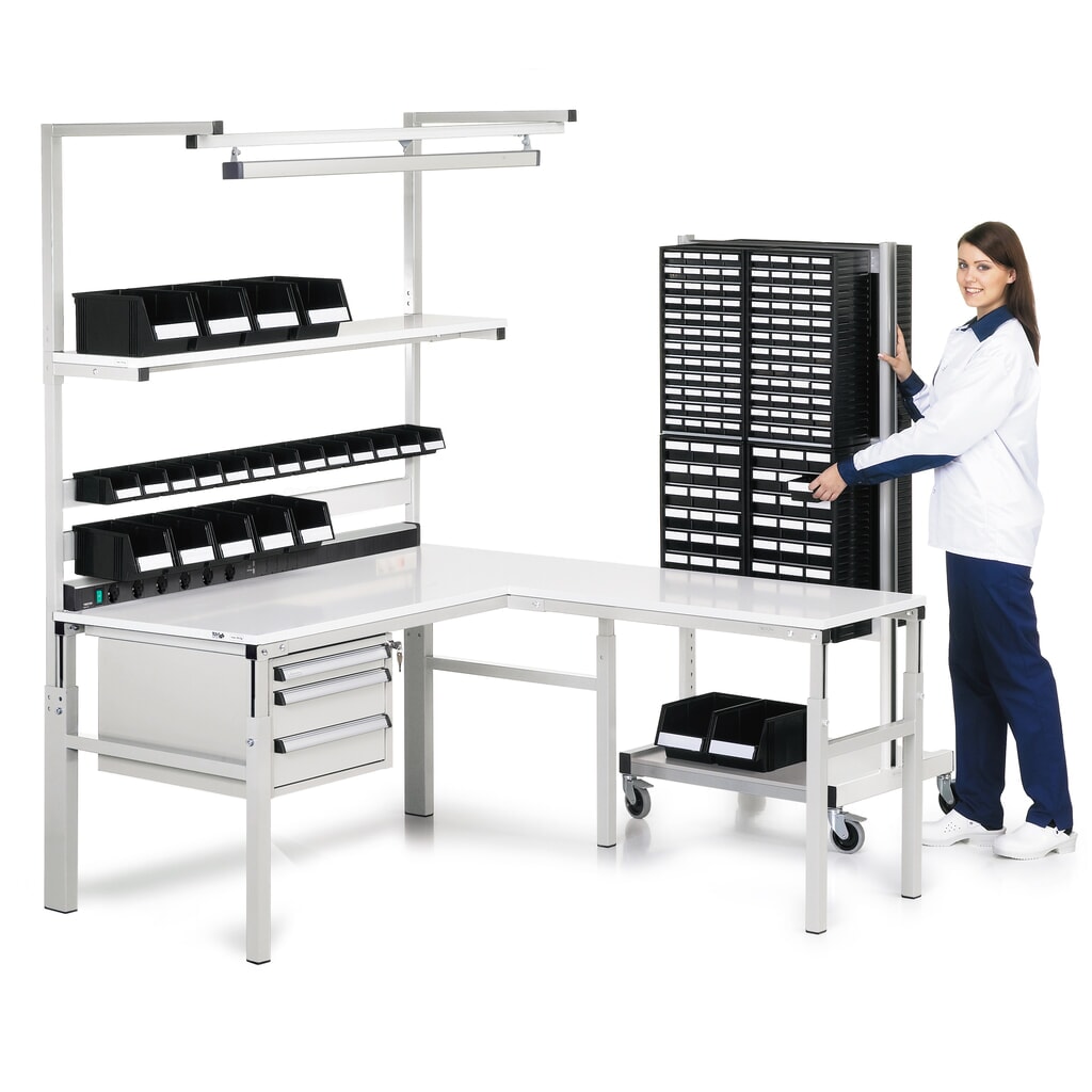 Profilé à caisson BP pour table de travail TRESTON TPH, ESD, longueur 1 500 mm N° de l'image du produit 5 : Profilé à caisson BP pour table de travail TRESTON TPH, ESD, longueur 1 500 mm