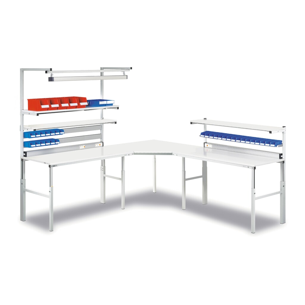 Baguette d'accrochage pour table de travail avec étagère, largeur 1 800 mm N° de l'image du produit 5 : Baguette d'accrochage pour table de travail avec étagère, largeur 1 800 mm