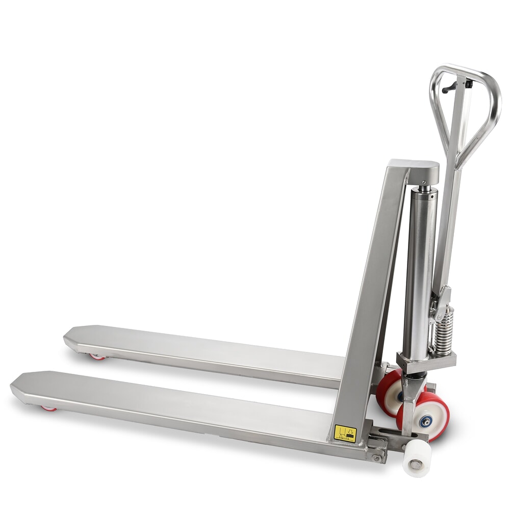N° de l'image du produit 4 : Transpalette à ciseaux en acier inoxydable Ameise® PTM 1.0 Scissor INOX, capacité de charge 1 000 kg, longueur de fourche 1 200 mm, nylon