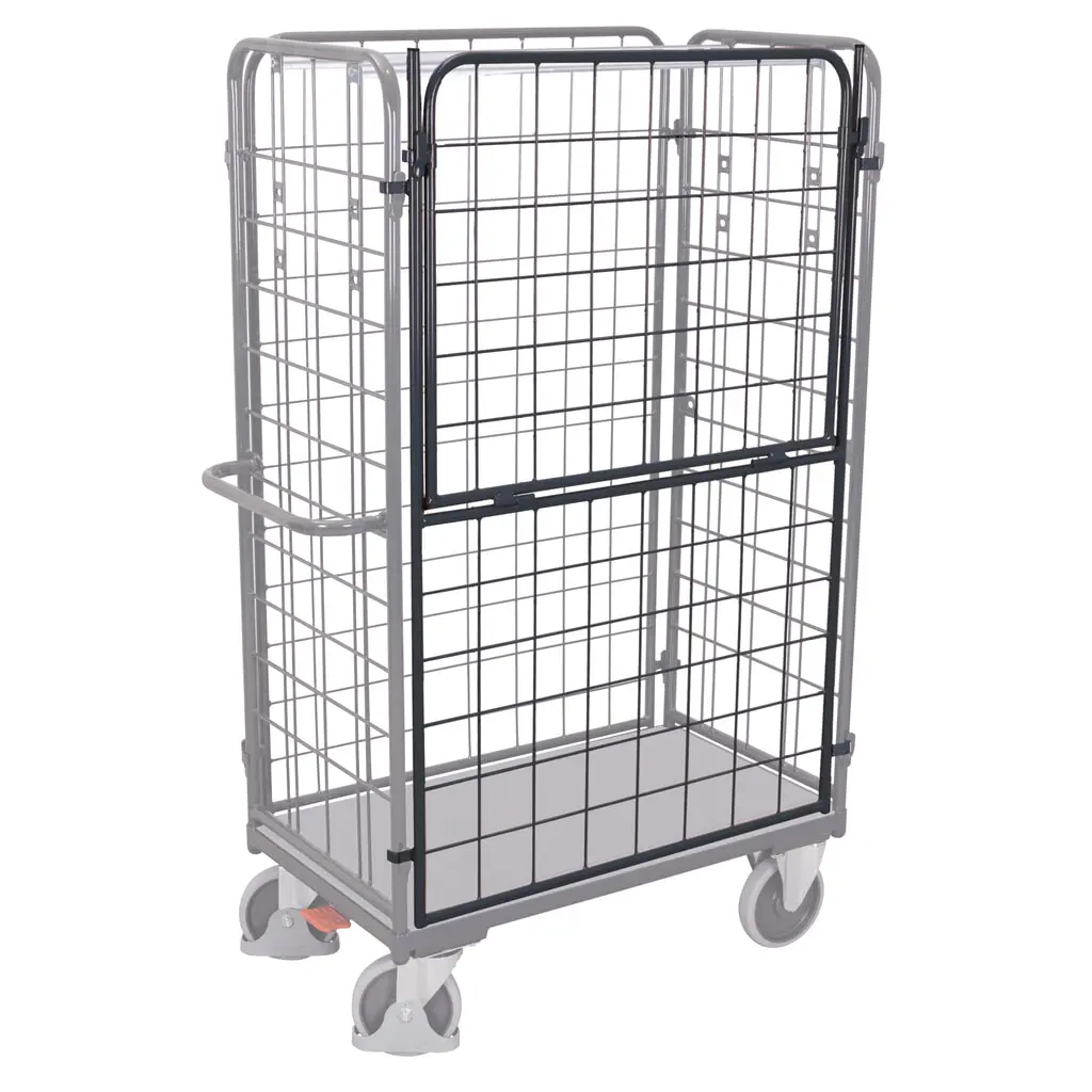 Längswand für VARIOfit® Paket- oder Etagenwagen, für 700 mm Tiefe, HxB 1525 mm x 970 mm, anthrazitgrau, klappbar Illustration du produit: Längswand für VARIOfit® Paket- oder Etagenwagen, für 700 mm Tiefe, HxB 1525 mm x 970 mm, anthrazitgrau, klappbar