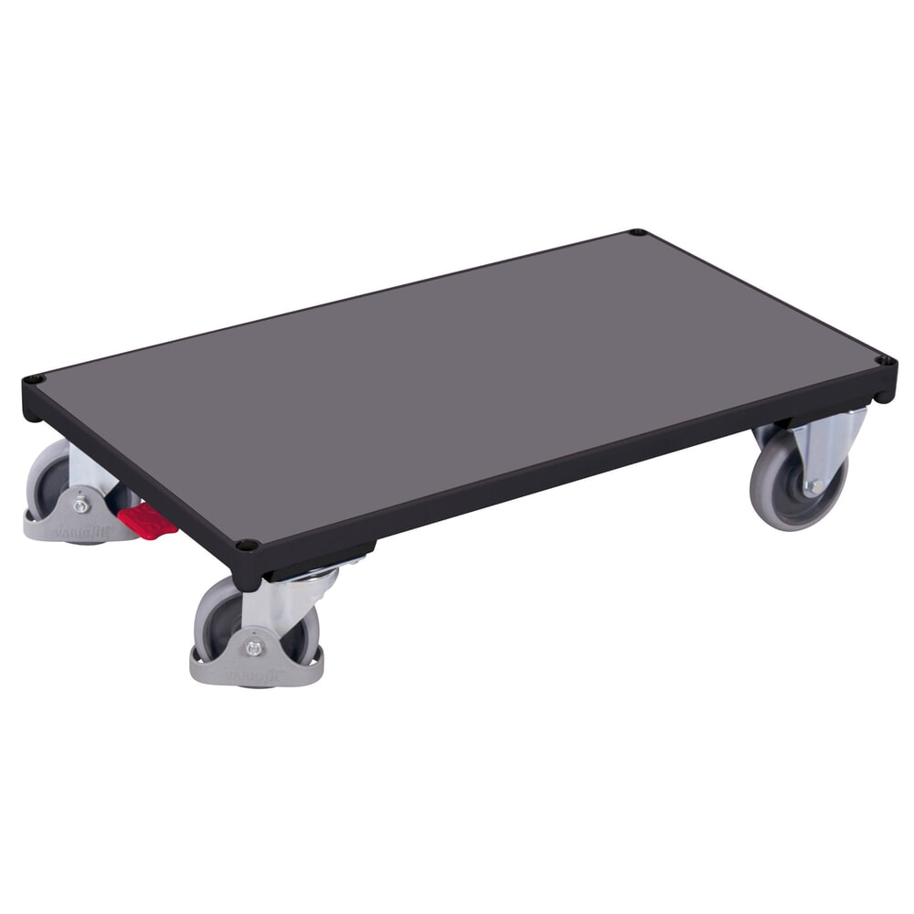 Illustration du produit: VARIOfit® Plattform-Magazinwagen, EasySTOP®-Bremssystem, HxBxT 255 mm x 910 mm x 500 mm, anthrazitgrau